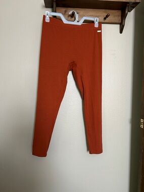 NWT BYLT Basics Ribbed Leggings Orange Size XL